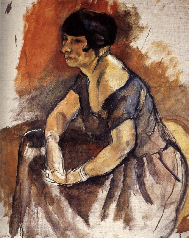 Jules Pascin Lady  Portrait of Andora Norge oil painting art